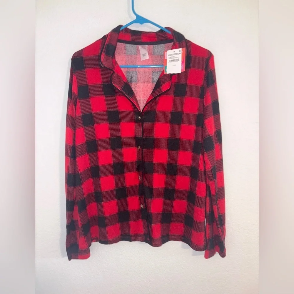 Red Buffalo Check Pajama Top Longsleeve Soft NWT
